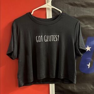 Black Graphic Women's Crop Top